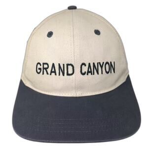 del Sol Grand Canyon Baseball Cap Beige Blue OS Slideback Embroidered Hat Cotton